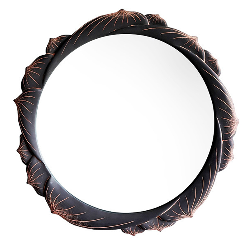 Зеркало Mirror Lotus Графит Розовый пастельный Зеркало Mirror Lotus Графит Розовый пастельный в Челябинске | Loft Concept
