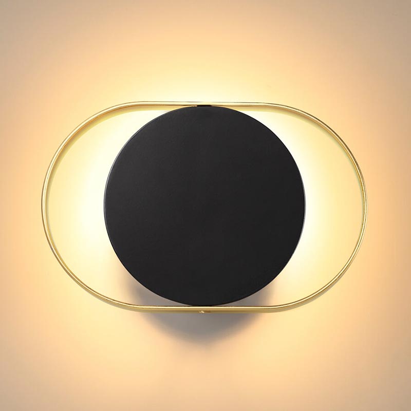 Бра Globo Ocular Sconce Oval Black Золотой Черный Бра Globo Ocular Sconce Oval Black Золотой Черный в Челябинске | Loft Concept