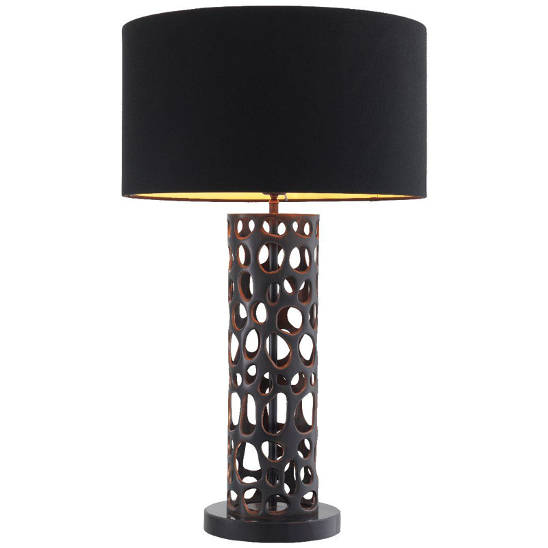 Настольная лампа Eichholtz Table Lamp Dix Bronze Черный Темная бронза Черный Мрамор Nero Золотой Настольная лампа Eichholtz Table Lamp Dix Bronze Черный Темная бронза Черный Мрамор Nero Золотой в Челябинске | Loft Concept