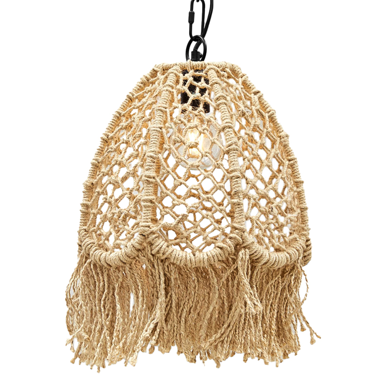 Люстра в стиле бохо Manuela Boho Chandelier Черный Бежевый Люстра в стиле бохо Manuela Boho Chandelier Черный Бежевый в Челябинске | Loft Concept