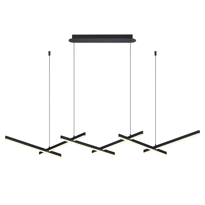 Люстра Rolf Black Lines Linear Chandelier Черный Люстра Rolf Black Lines Linear Chandelier Черный в Челябинске | Loft Concept