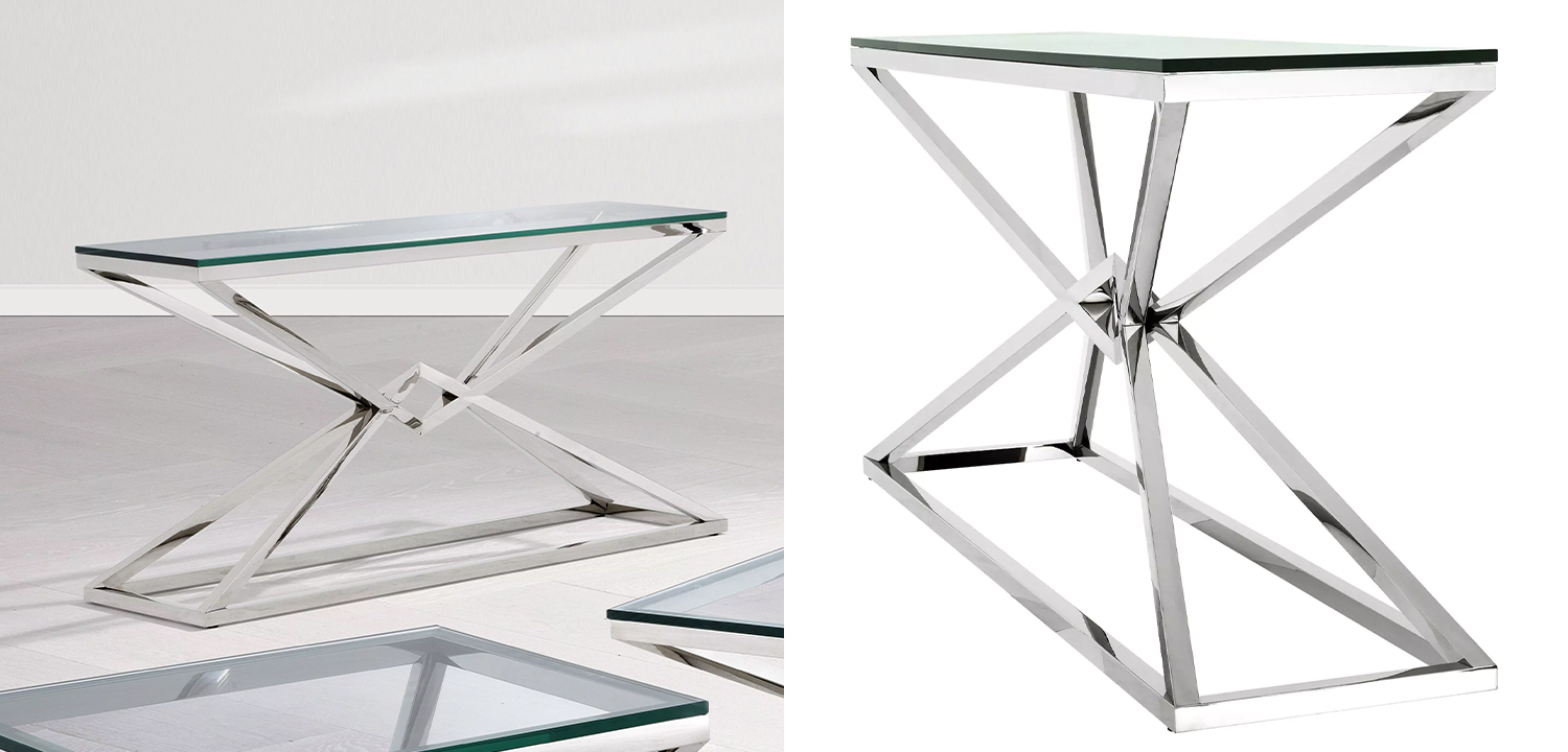 Консоль Eichholtz Console Table Connor L Chrome - фото