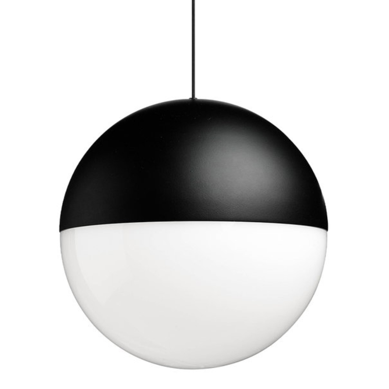 Подвесной светильник pendant lamp SPHERE II Черный Белое матовое стекло Подвесной светильник pendant lamp SPHERE II Черный Белое матовое стекло в Челябинске | Loft Concept