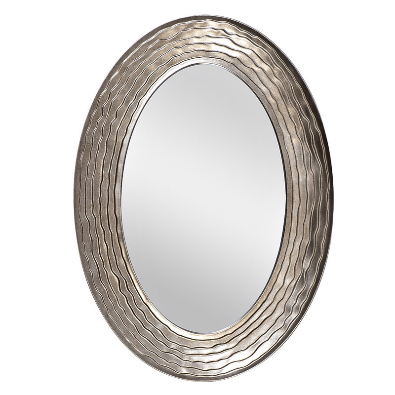 Зеркало Waves Dark Silver Oval Mirror Зеркало Waves Dark Silver Oval Mirror в Челябинске | Loft Concept