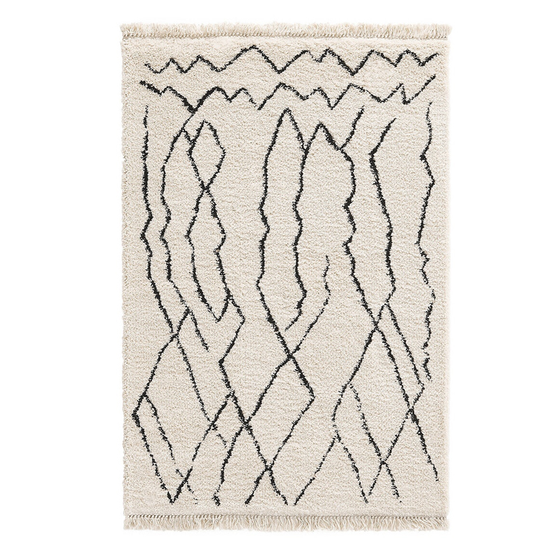 Ковер Oriental Style Carpet II Черно-белый Ковер Oriental Style Carpet II Черно-белый в Челябинске | Loft Concept