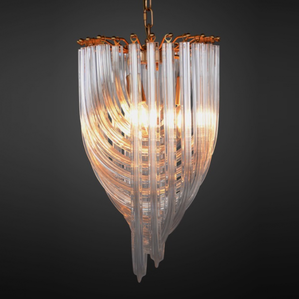Люстра Retro Frozen Glass Chandelier 30 Champagne Люстра Retro Frozen Glass Chandelier 30 Champagne в Челябинске | Loft Concept