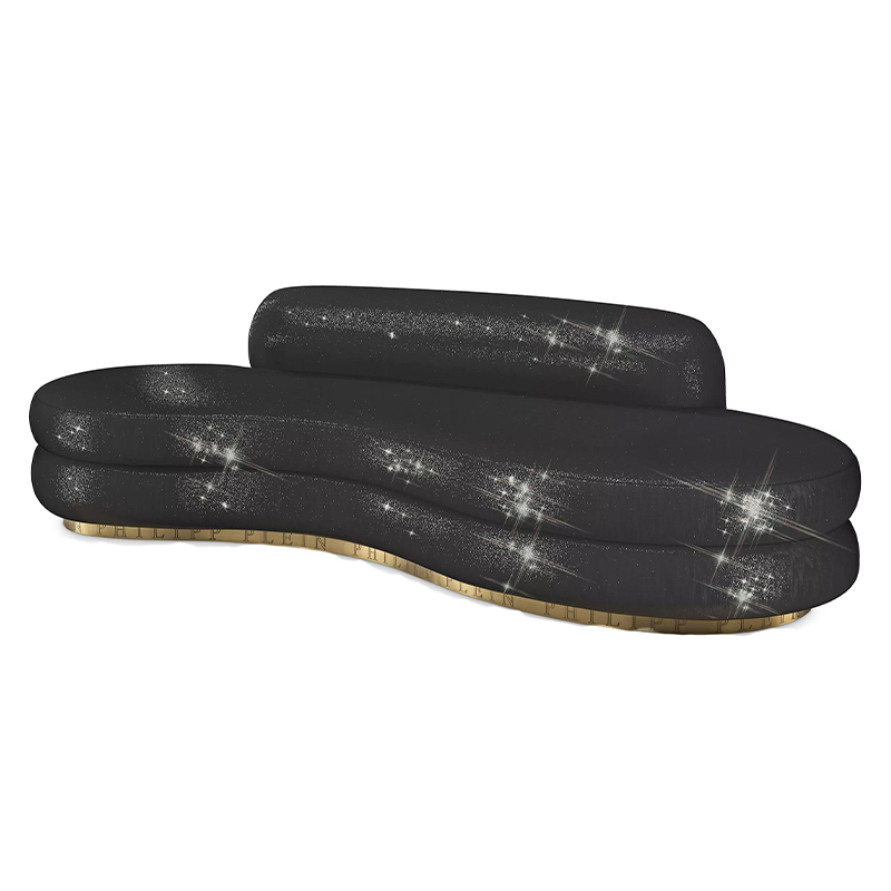 Диван Philipp Plein Sofa Icon Limited Edition Чёрный Черный Латунь Диван Philipp Plein Sofa Icon Limited Edition Чёрный Черный Латунь в Челябинске | Loft Concept