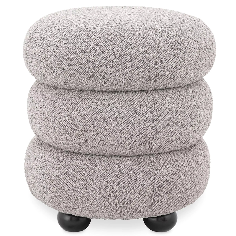 Пуф Eichholtz Stool Tulum Grey Светло-серый Черный Пуф Eichholtz Stool Tulum Grey Светло-серый Черный в Челябинске | Loft Concept