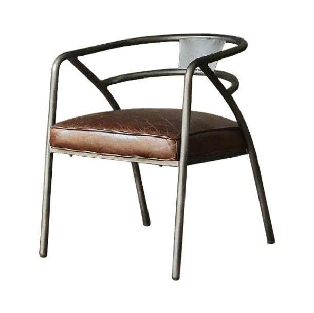 Стул Loft Industrial Armchair Fat Коричневый Металлик винтаж Стул Loft Industrial Armchair Fat Коричневый Металлик винтаж в Челябинске | Loft Concept