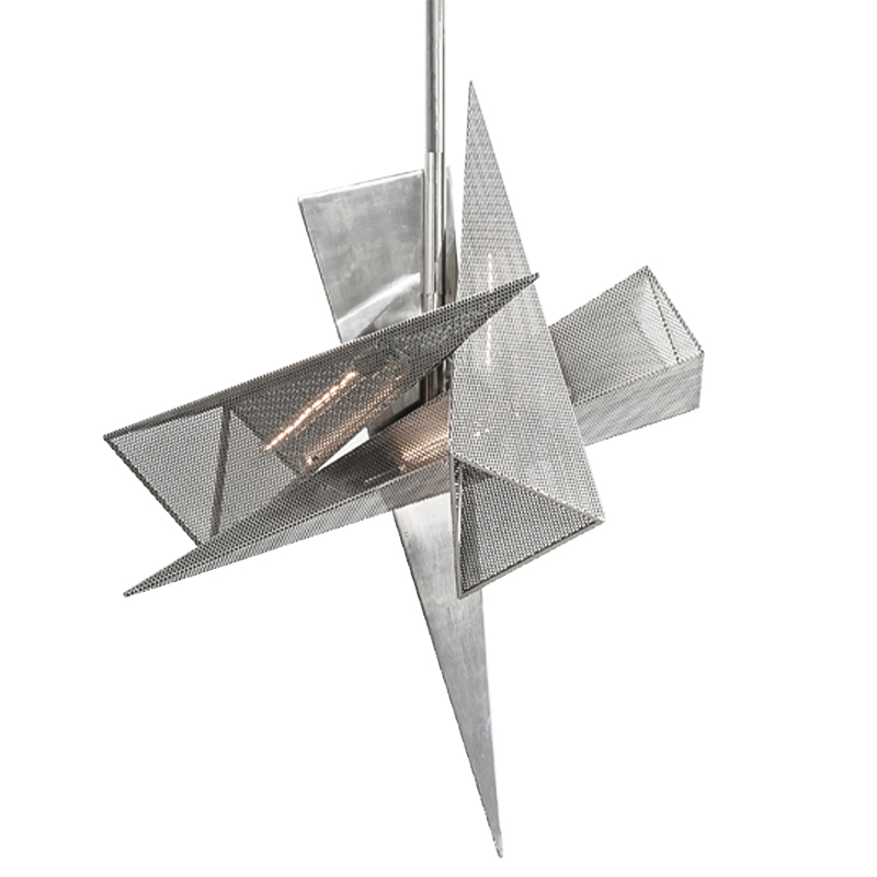 Люстра Susan Hornbeak TRYSTAN CHANDELIER - Silver Leafed Perforated Steel Pyramids Silver Серебряный Люстра Susan Hornbeak TRYSTAN CHANDELIER - Silver Leafed Perforated Steel Pyramids Silver Серебряный в Челябинске | Loft Concept