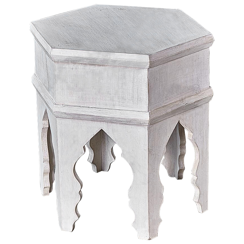 Приставной стол Weimin Grey MangoSide Table Белый в Челябинске | Loft Concept 