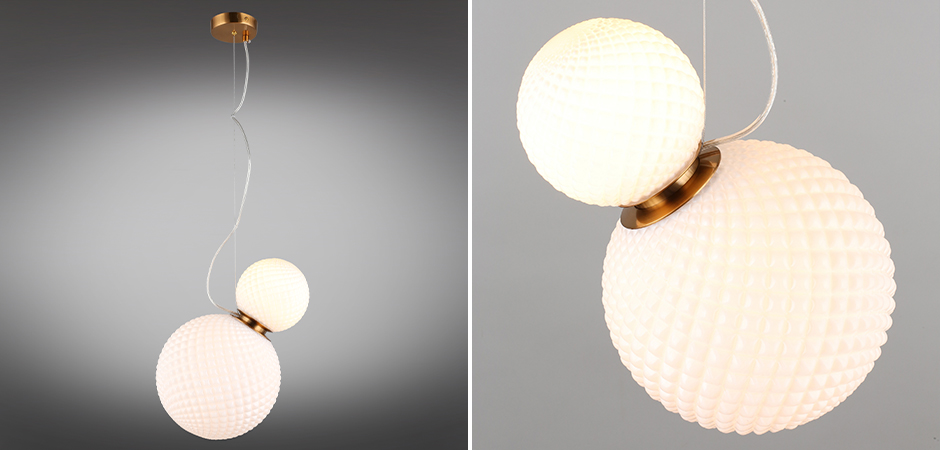 Подвесной светильник Perforated Bubbles с белым плафоном Подвесной светильник Perforated Bubbles с белым плафоном - Loft-Concept в Челябинске