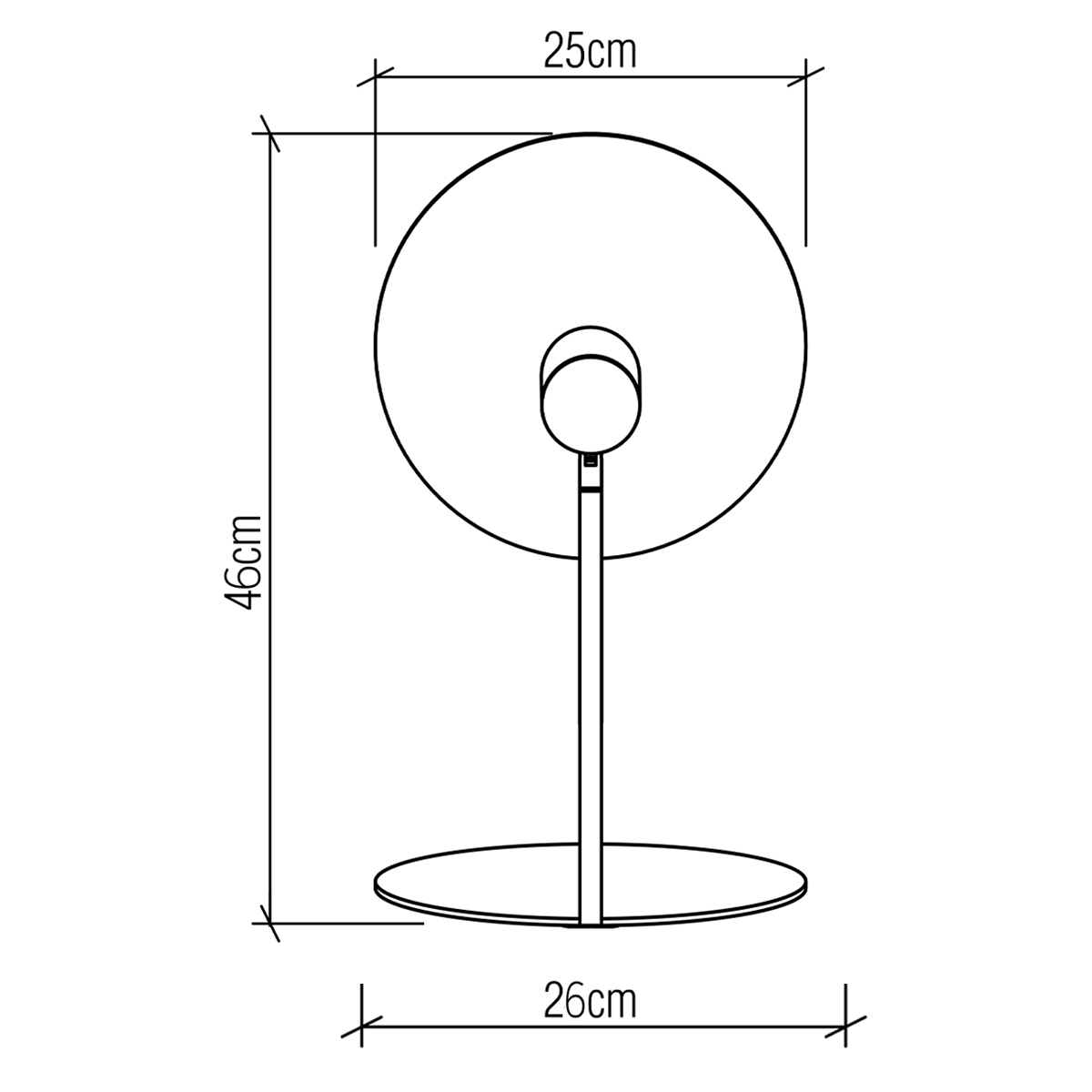 Настольная лампа с круглым деревянным отражателем и черным цилиндрическим плафоном Accord Lighting в Челябинске