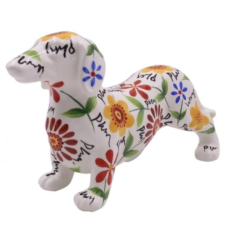 Статуэтка Flower Dachshund Белый Мульти Статуэтка Flower Dachshund Белый Мульти в Челябинске | Loft Concept