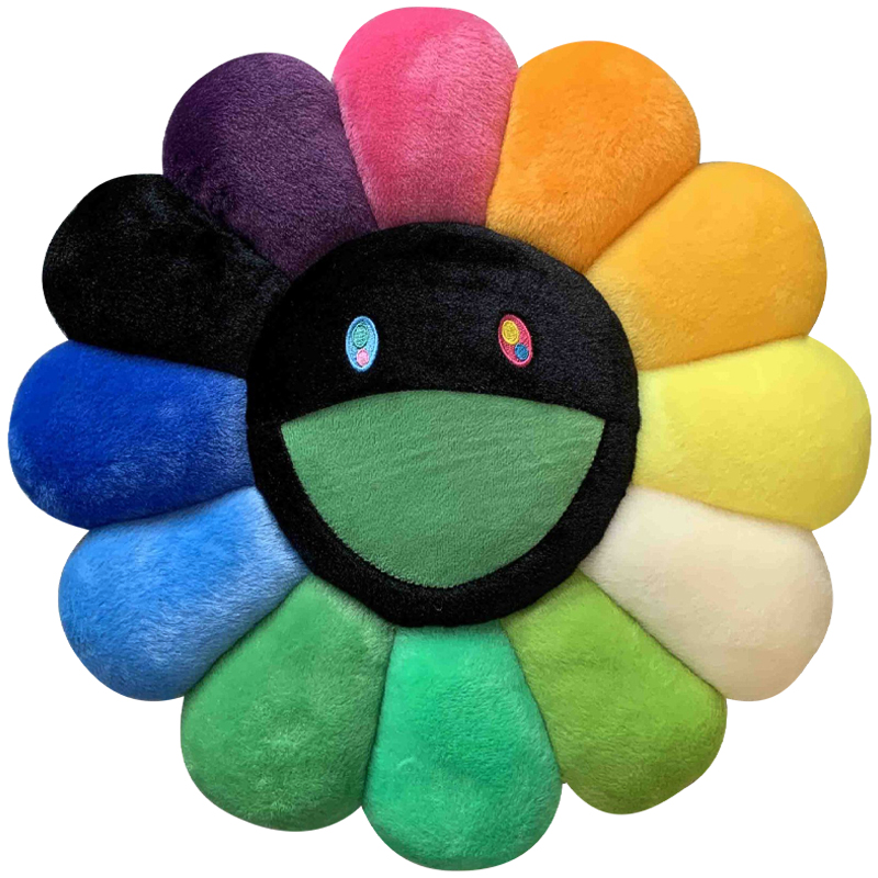 Подушка Takashi Murakami Black Мульти Черный в Челябинске | Loft Concept 