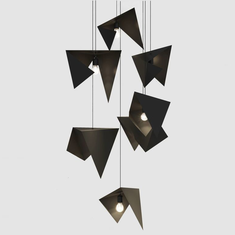 Люстра Chandelier BIRD 7 black LGH0731 Черный матовый Люстра Chandelier BIRD 7 black LGH0731 Черный матовый в Челябинске | Loft Concept