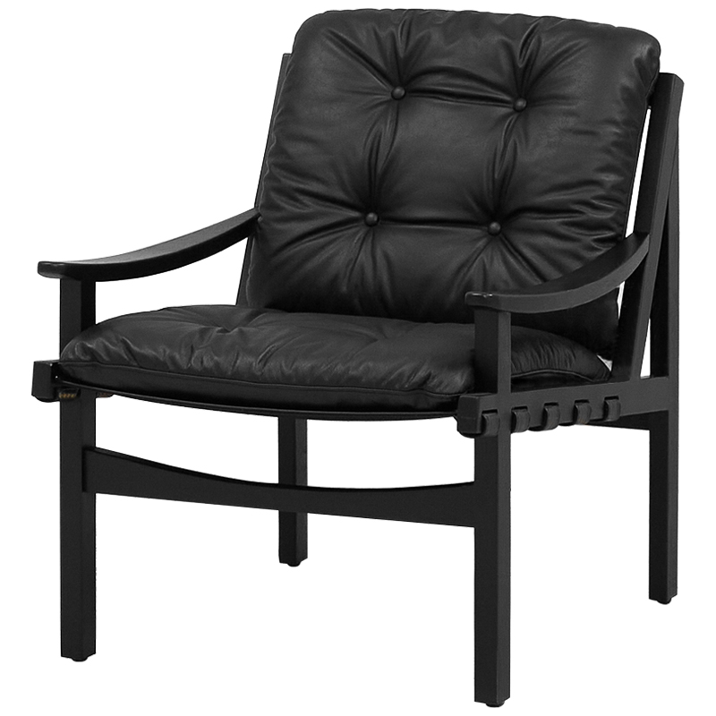 Кресло Bonfils Armchair Черный Золотой Кресло Bonfils Armchair Черный Золотой в Челябинске | Loft Concept
