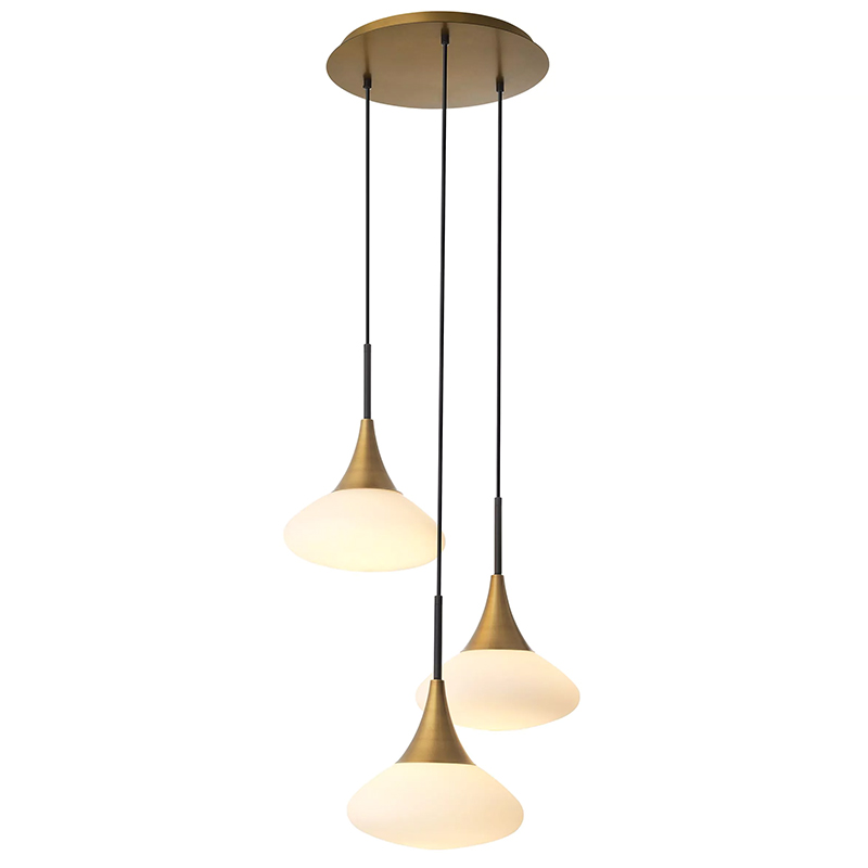 Люстра Eichholtz Chandelier Duco S Латунь Белый Люстра Eichholtz Chandelier Duco S Латунь Белый в Челябинске | Loft Concept