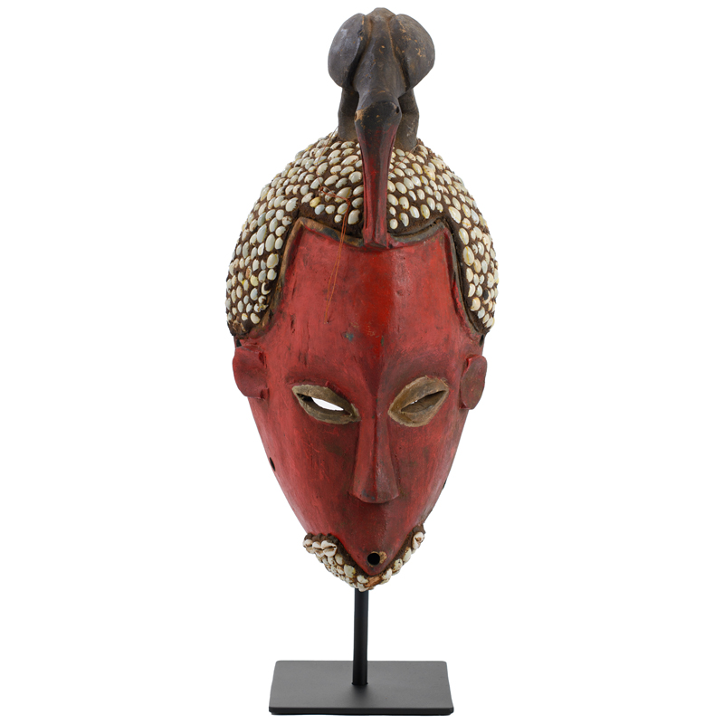 Маска African Mask Bomani Коричневый Красный Черный Маска African Mask Bomani Коричневый Красный Черный в Челябинске | Loft Concept