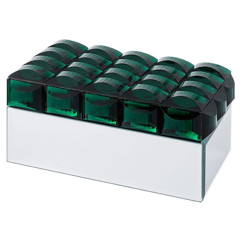 Шкатулка Glass Emerald Mirror Box Изумрудный Зеркало Шкатулка Glass Emerald Mirror Box Изумрудный Зеркало в Челябинске | Loft Concept