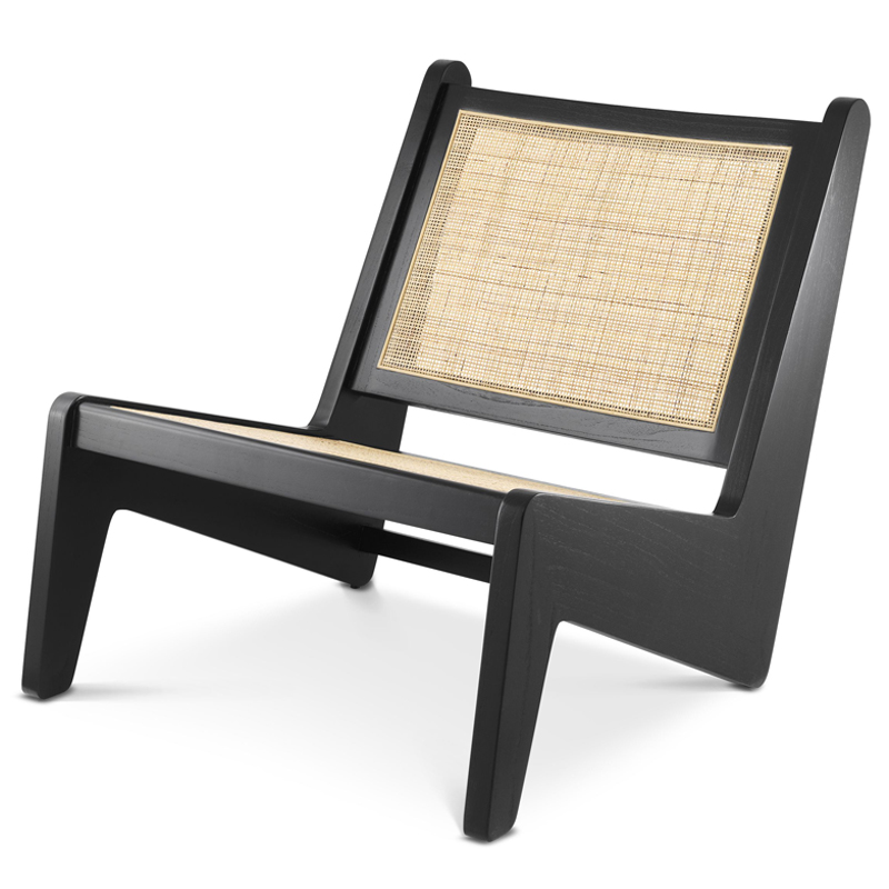 Кресло Eichholtz Chair Aubin black Черный Бежевый Кресло Eichholtz Chair Aubin black Черный Бежевый в Челябинске | Loft Concept