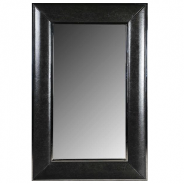 Зеркало настенное Leather Lux Mirror Square Коричневый в Челябинске | Loft Concept 