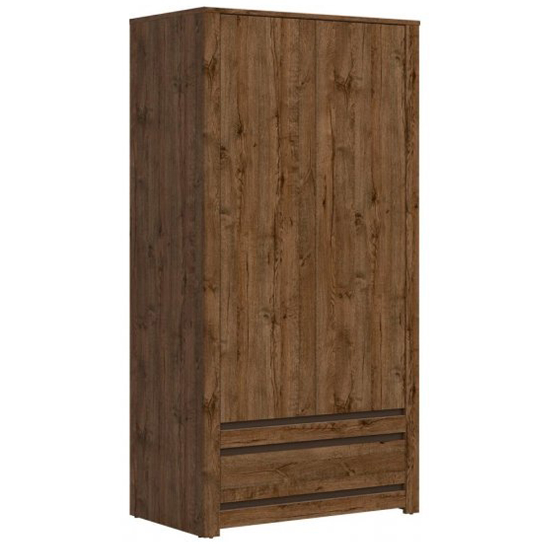 Шкаф Helga Wardrobe две двери Дуб темный Шкаф Helga Wardrobe две двери Дуб темный в Челябинске | Loft Concept