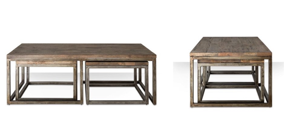 Журнальный стол Industrial Metal Rust Triple Table Журнальный стол Industrial Metal Rust Triple Table - Loft-Concept в Челябинске