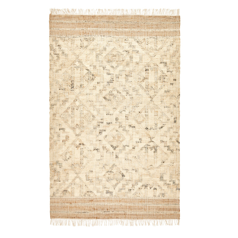 Ковер Graphic Carpet джут и хлопок Бежевый Серый Ковер Graphic Carpet джут и хлопок Бежевый Серый в Челябинске | Loft Concept
