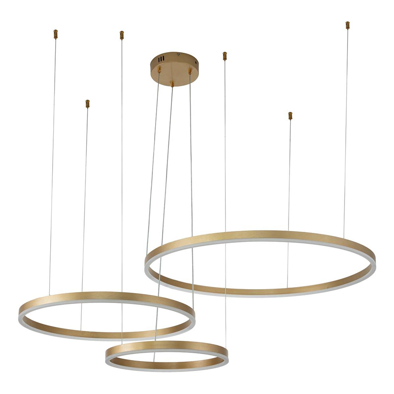 Подвесной светильник Neo Circles Triple Gold Золотой Подвесной светильник Neo Circles Triple Gold Золотой в Челябинске | Loft Concept
