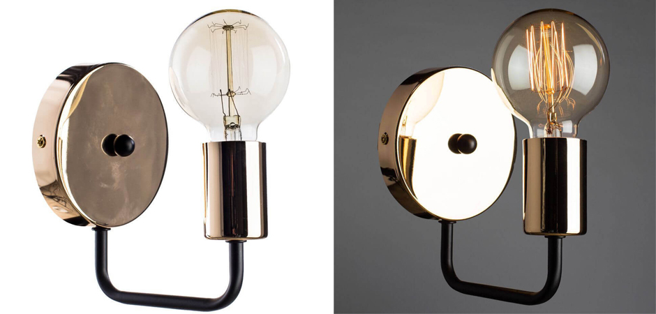 Бра Loft Industrial Glossy Gold Sconces Бра Loft Industrial Glossy Gold Sconces - Loft-Concept в Челябинске