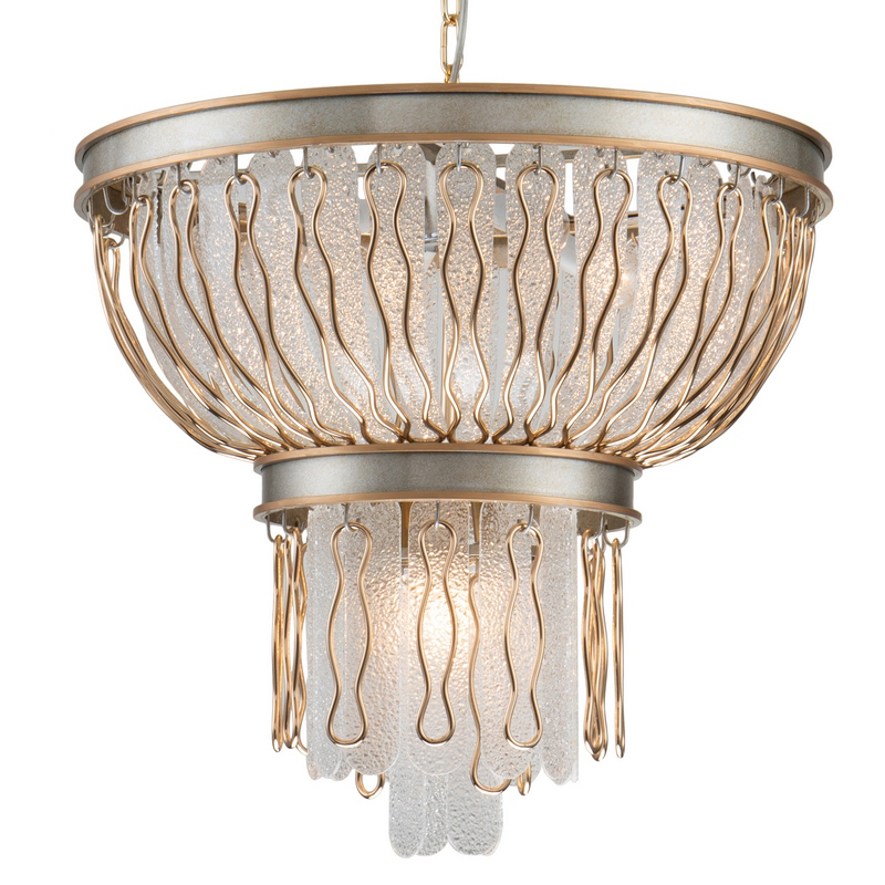 Люстра Abel Chandelier 55 Золотой Серебряный Прозрачный Люстра Abel Chandelier 55 Золотой Серебряный Прозрачный в Челябинске | Loft Concept