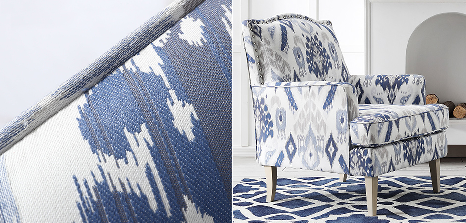 Кресло Armchair Ornament Blue Ikat Кресло Armchair Ornament Blue Ikat - Loft-Concept в Челябинске