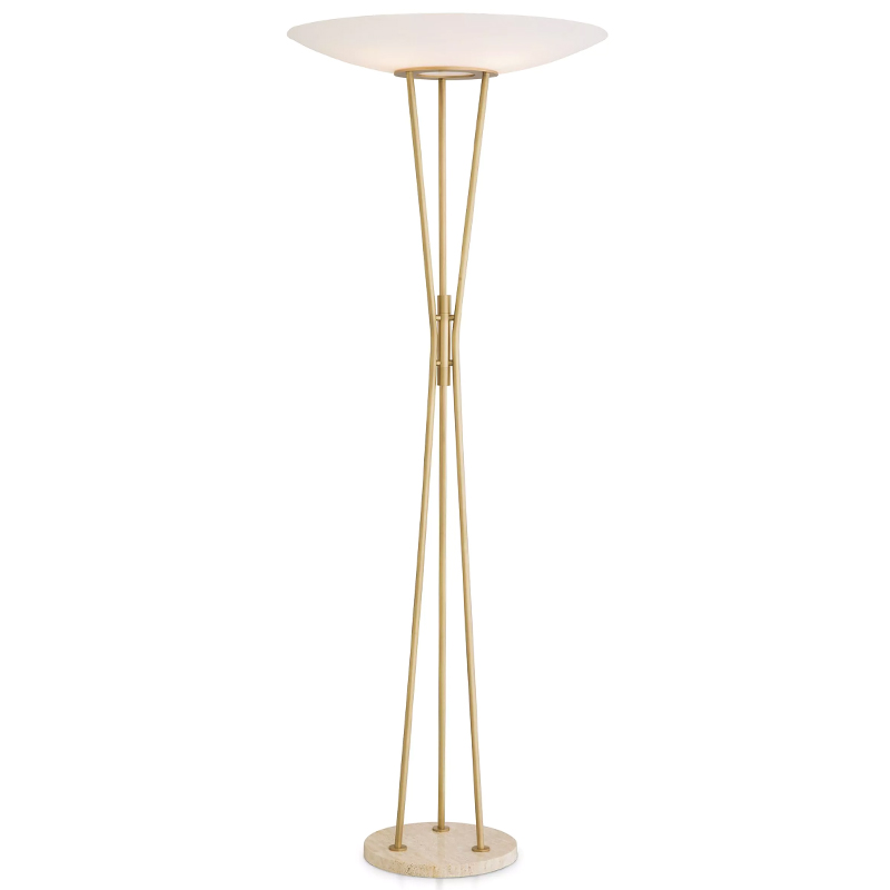 Торшер Eichholtz Floor Lamp Collina Латунь Белый Песочный в Челябинске | Loft Concept 