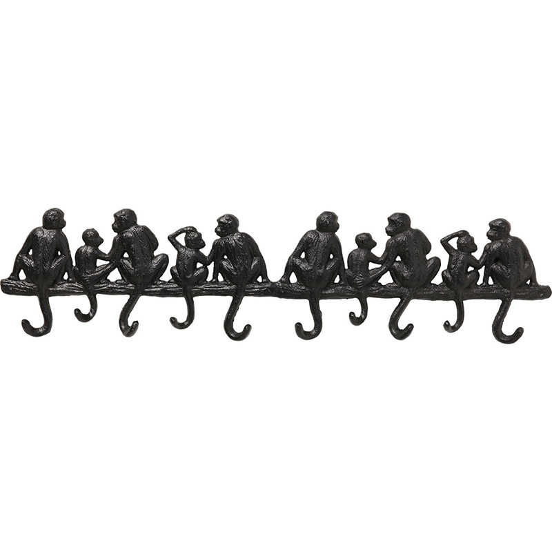 Настенная вешалка Monkey Family L Черный Настенная вешалка Monkey Family L Черный в Челябинске | Loft Concept