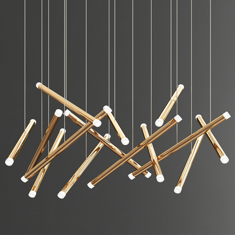 Люстра Dutti D0068 LED Chandelier Modern 14 Глянцевое золото Люстра Dutti D0068 LED Chandelier Modern 14 Глянцевое золото в Челябинске | Loft Concept