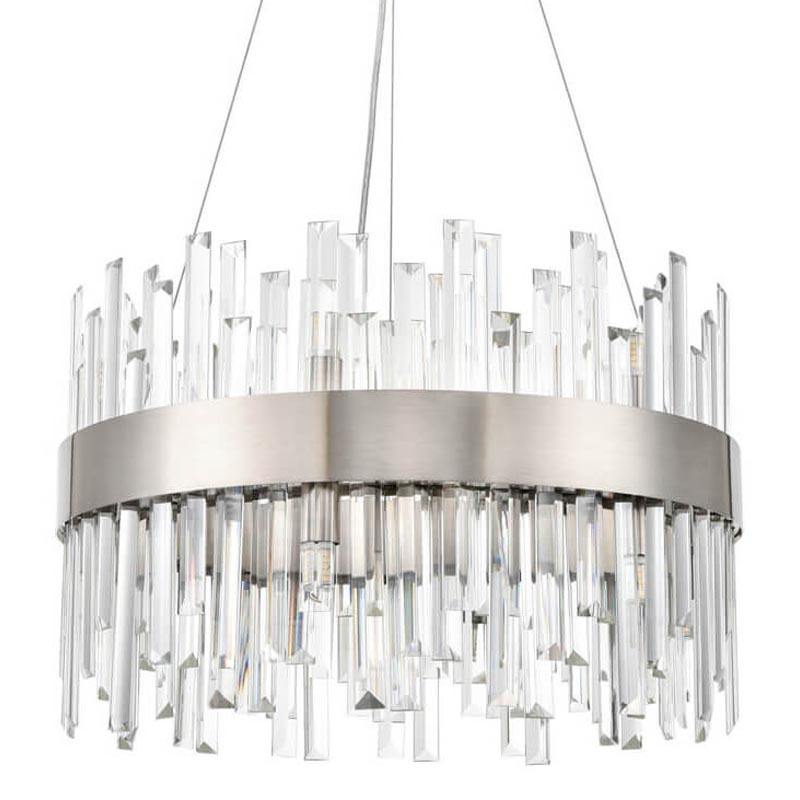 Люстра Cramer Chandelier 50 satin nickel Прозрачный (Transparent) Никель Сатин Люстра Cramer Chandelier 50 satin nickel Прозрачный (Transparent) Никель Сатин в Челябинске | Loft Concept