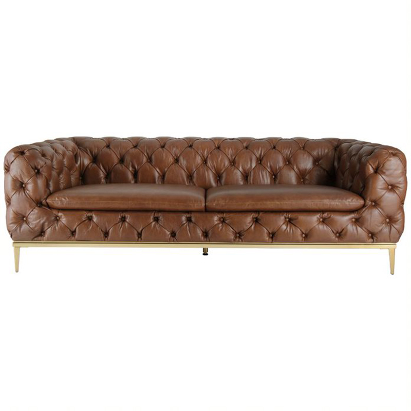 Диван Dorsten Sofa brown leather Коричневый Диван Dorsten Sofa brown leather Коричневый в Челябинске | Loft Concept