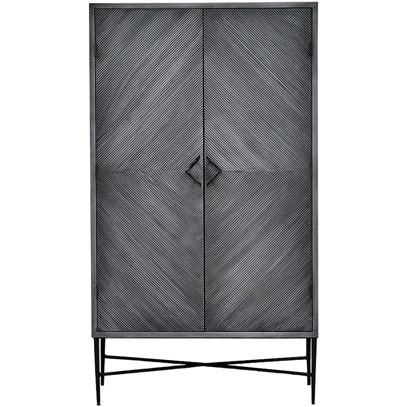 Шкаф Macayo Wardrobe Серый Черный Коричневый Шкаф Macayo Wardrobe Серый Черный Коричневый в Челябинске | Loft Concept
