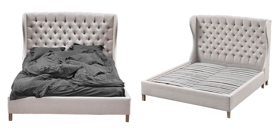 Кровать Aivengo Bed Light Gray Кровать Aivengo Bed Light Gray - Loft-Concept в Челябинске