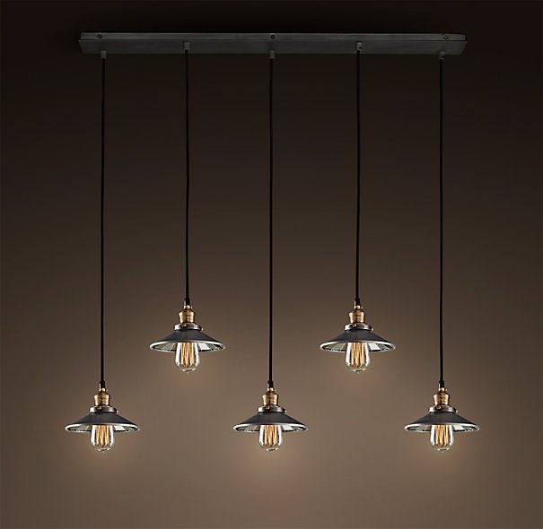 Люстра Loft Cone Pendant Reflector 5 Line Черный Люстра Loft Cone Pendant Reflector 5 Line Черный в Челябинске | Loft Concept