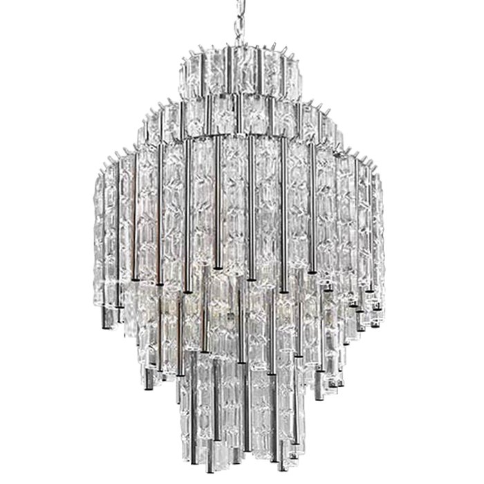 Люстра Chandelier Gigi M Прозрачное Стекло Хром Люстра Chandelier Gigi M Прозрачное Стекло Хром в Челябинске | Loft Concept