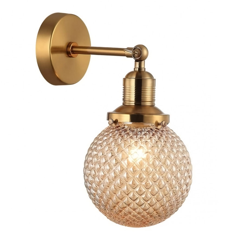 Бра Perforated Bubbles с темным плафоном Латунь Янтарный Бра Perforated Bubbles с темным плафоном Латунь Янтарный в Челябинске | Loft Concept