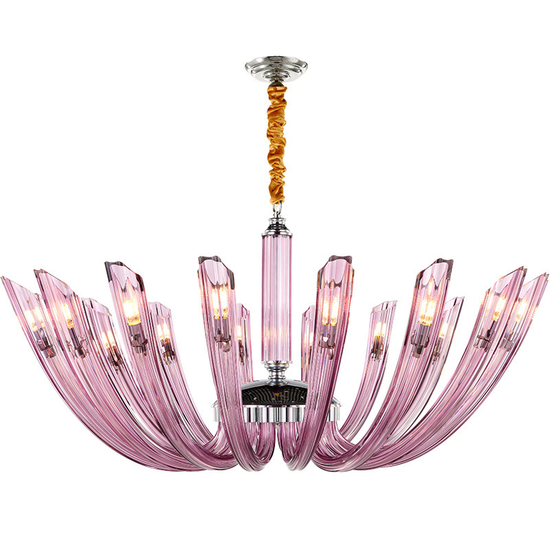 Люстра Pink Rays Chandelier Розовый Хром Люстра Pink Rays Chandelier Розовый Хром в Челябинске | Loft Concept