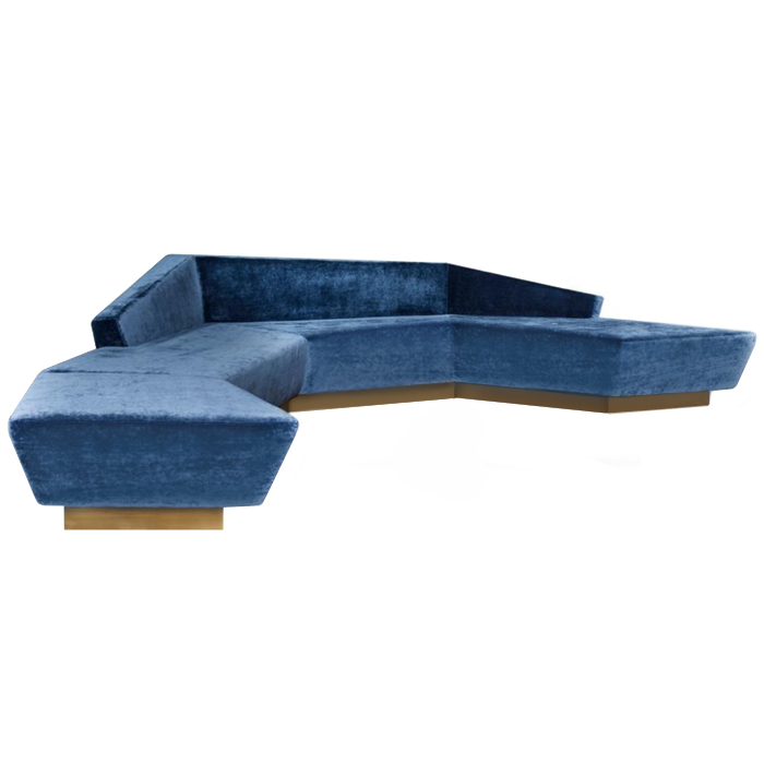 Диван Anaktae ADRASTUS SOFA Синий Латунь Диван Anaktae ADRASTUS SOFA Синий Латунь в Челябинске | Loft Concept