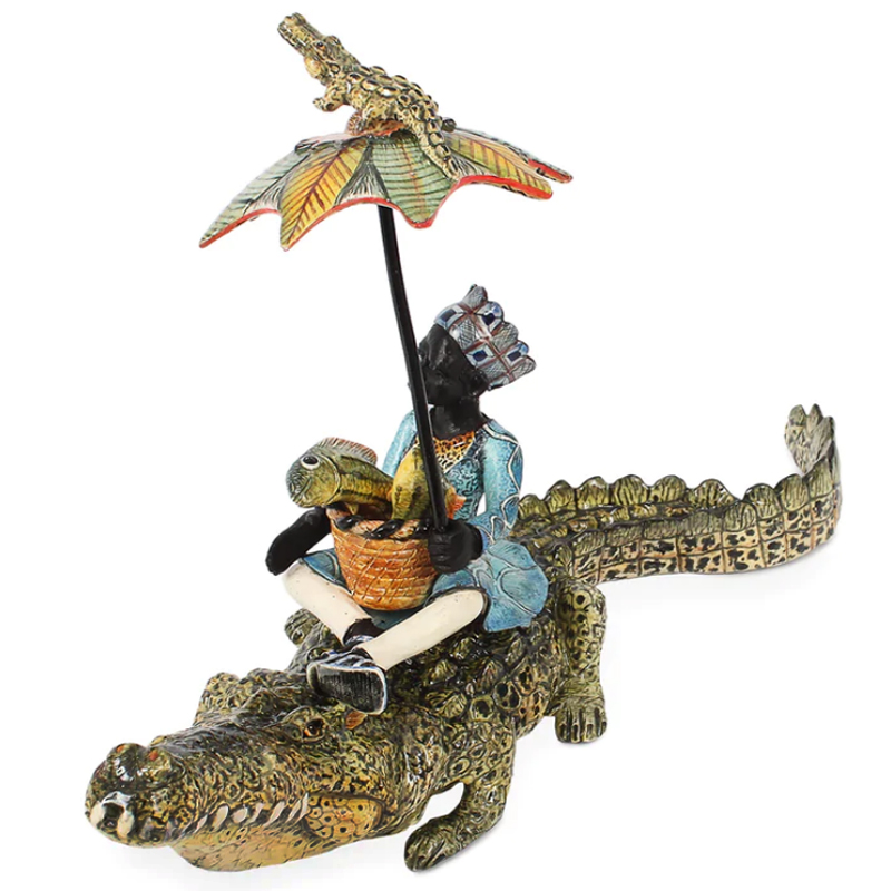 Статуэтка Crocodile Rider Зеленый Статуэтка Crocodile Rider Зеленый в Челябинске | Loft Concept