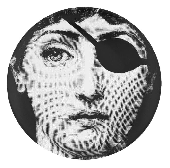 Декоративная тарелка Fornasetti 008 Черный в Челябинске | Loft Concept 