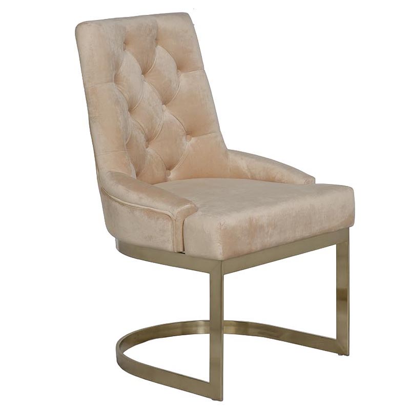 Стул Famos Chair beige Бежевый Золотой Стул Famos Chair beige Бежевый Золотой в Челябинске | Loft Concept