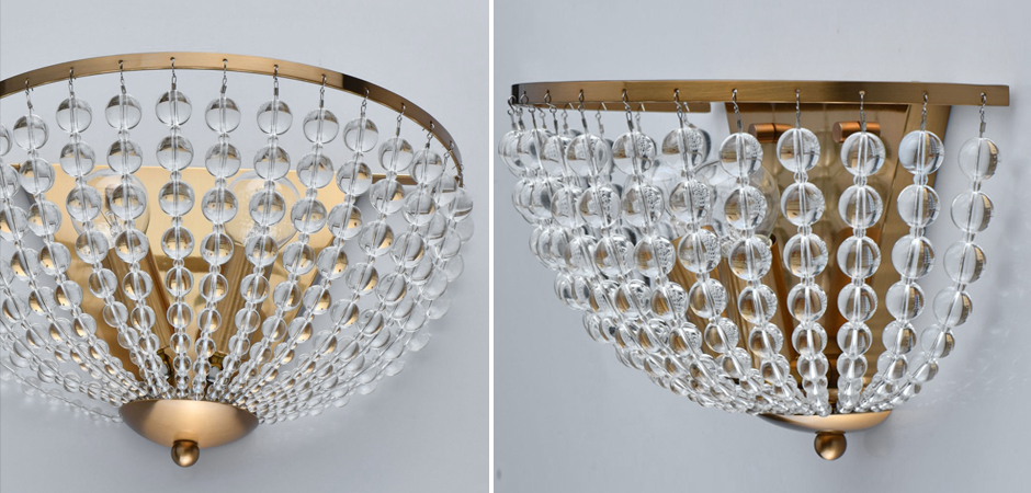Бра Virginia Clear Beads Wall Lamp Gold Бра Virginia Clear Beads Wall Lamp Gold - Loft-Concept в Челябинске