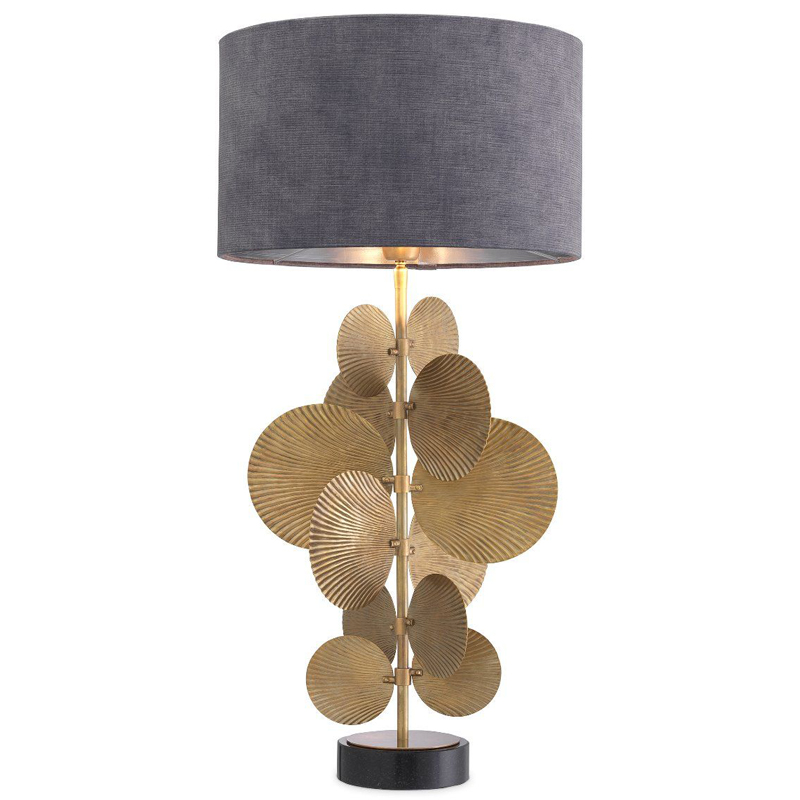 Настольная лампа Eichholtz Table Lamp Mito Винтажная латунь Черный Серый Настольная лампа Eichholtz Table Lamp Mito Винтажная латунь Черный Серый в Челябинске | Loft Concept